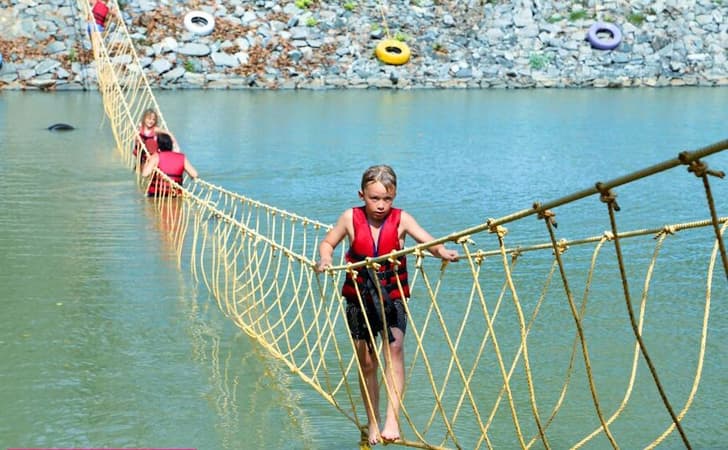 Partake in fun river crossing