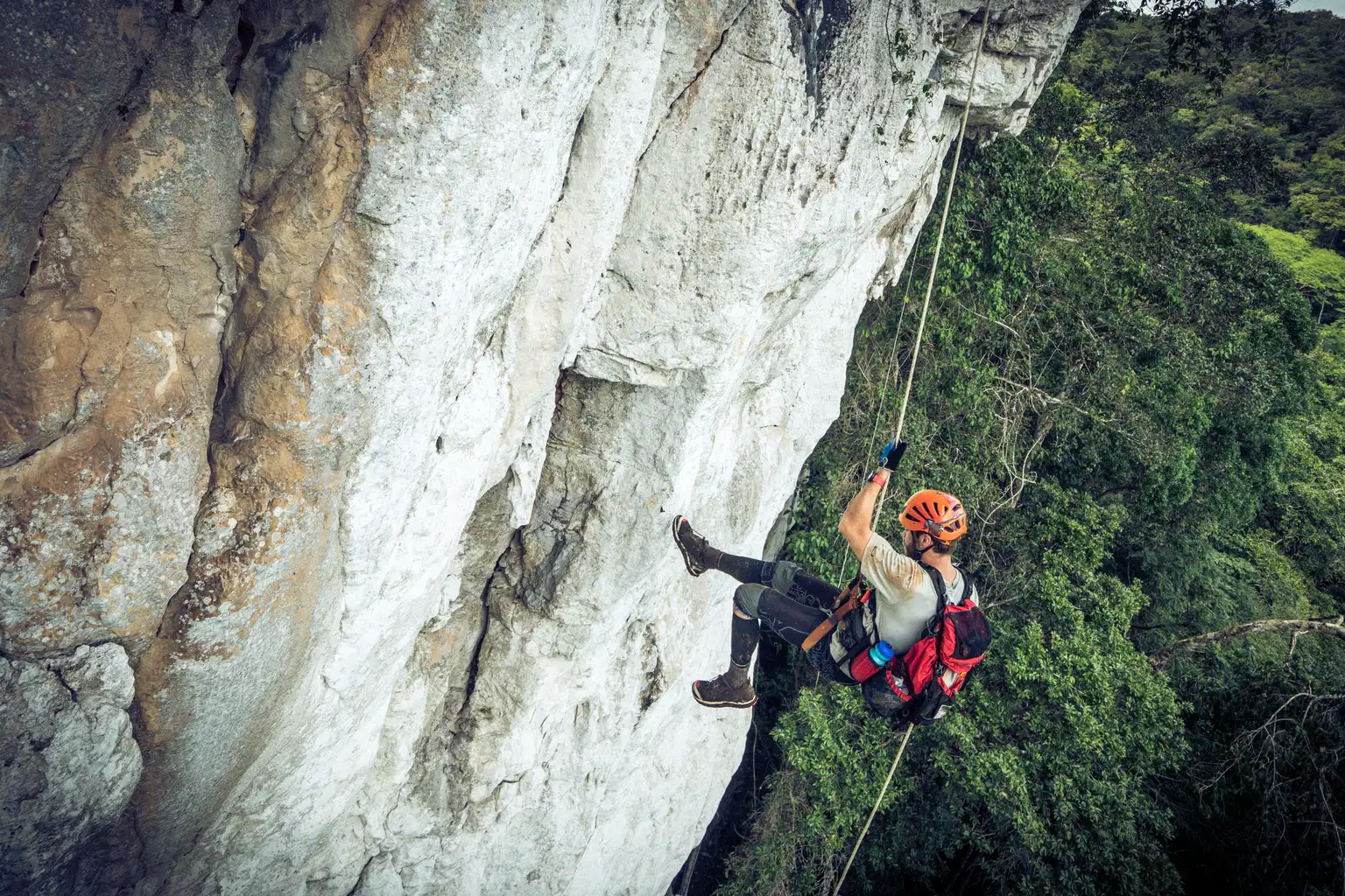 Rappelling at Madikeri, Coorg