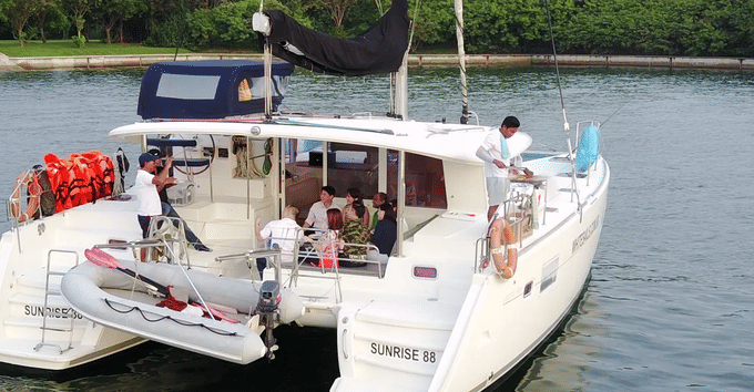 Sit at the large deck and spend a peaceful time here