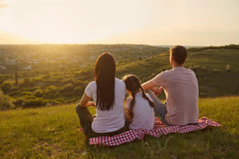 Family enjoying in Kashmir