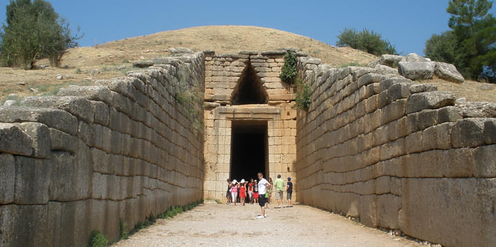 Grave Circle A At Archaeological Site Of Mycenae