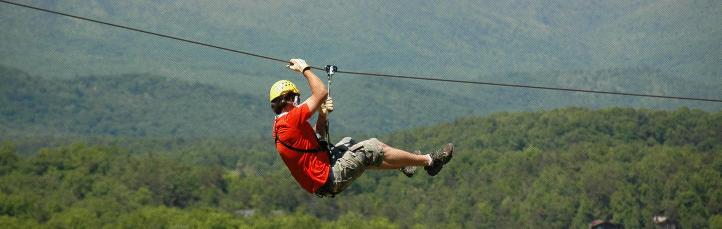 Zip-lining in China