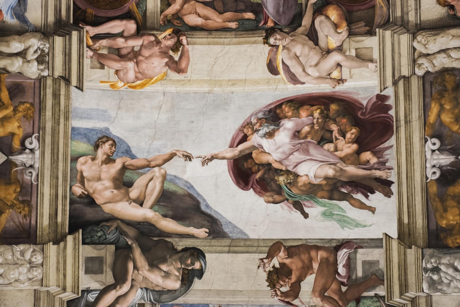 Appreciate Michelangelo's the Creation of Adam.