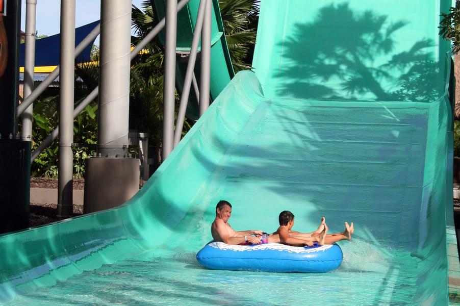 Funtastic slide at Waterbom Bali
