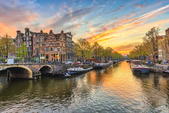 view of Amsterdam canals