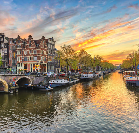 view of Amsterdam canals