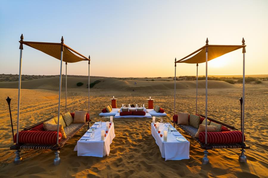 Family Dinner on Dunes Image