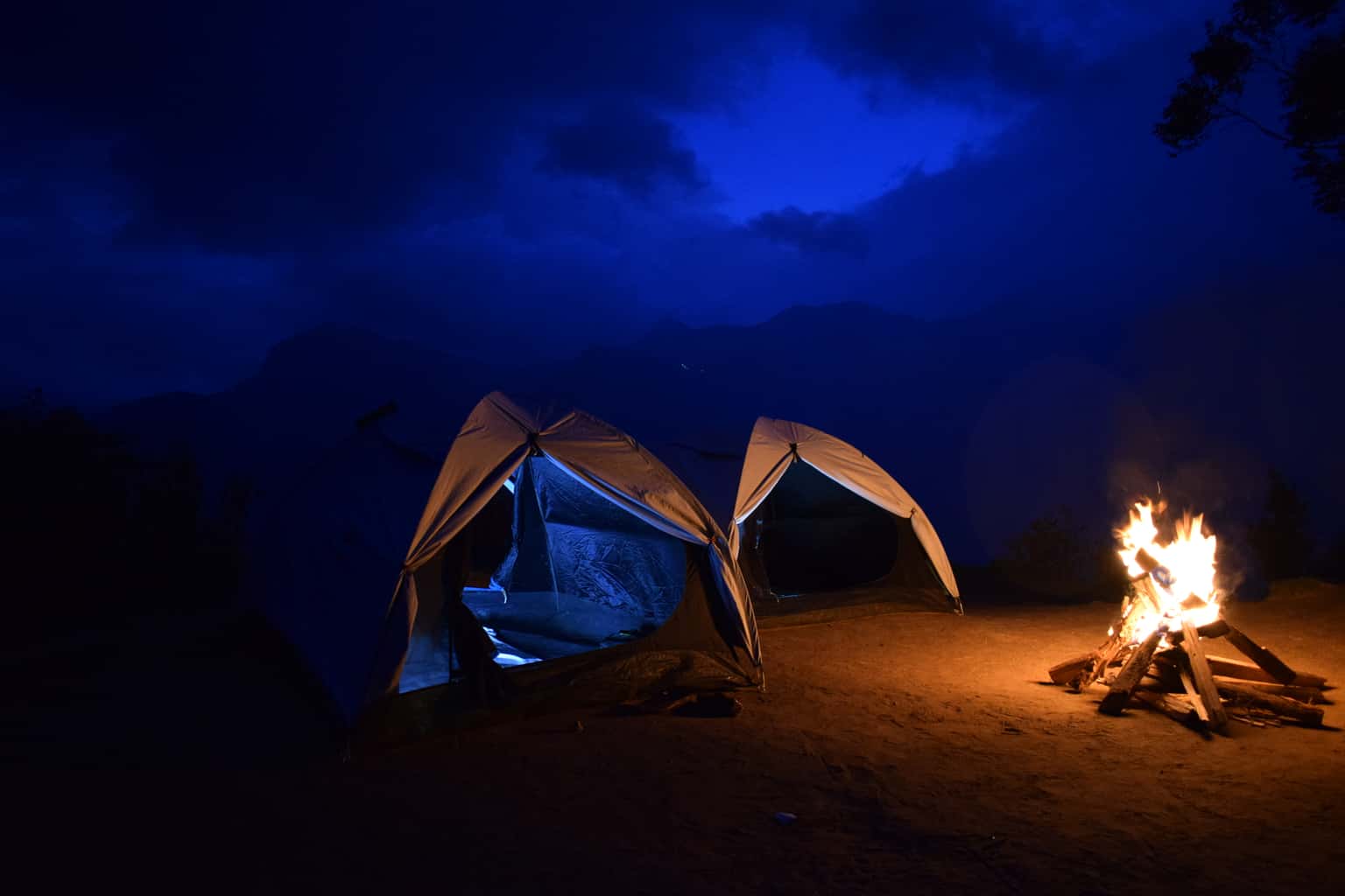 Camping at Top Station, Munnar