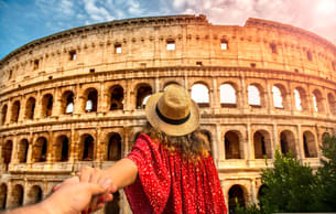 Admire the ancient Amphitheatre of Colosseum in Rome