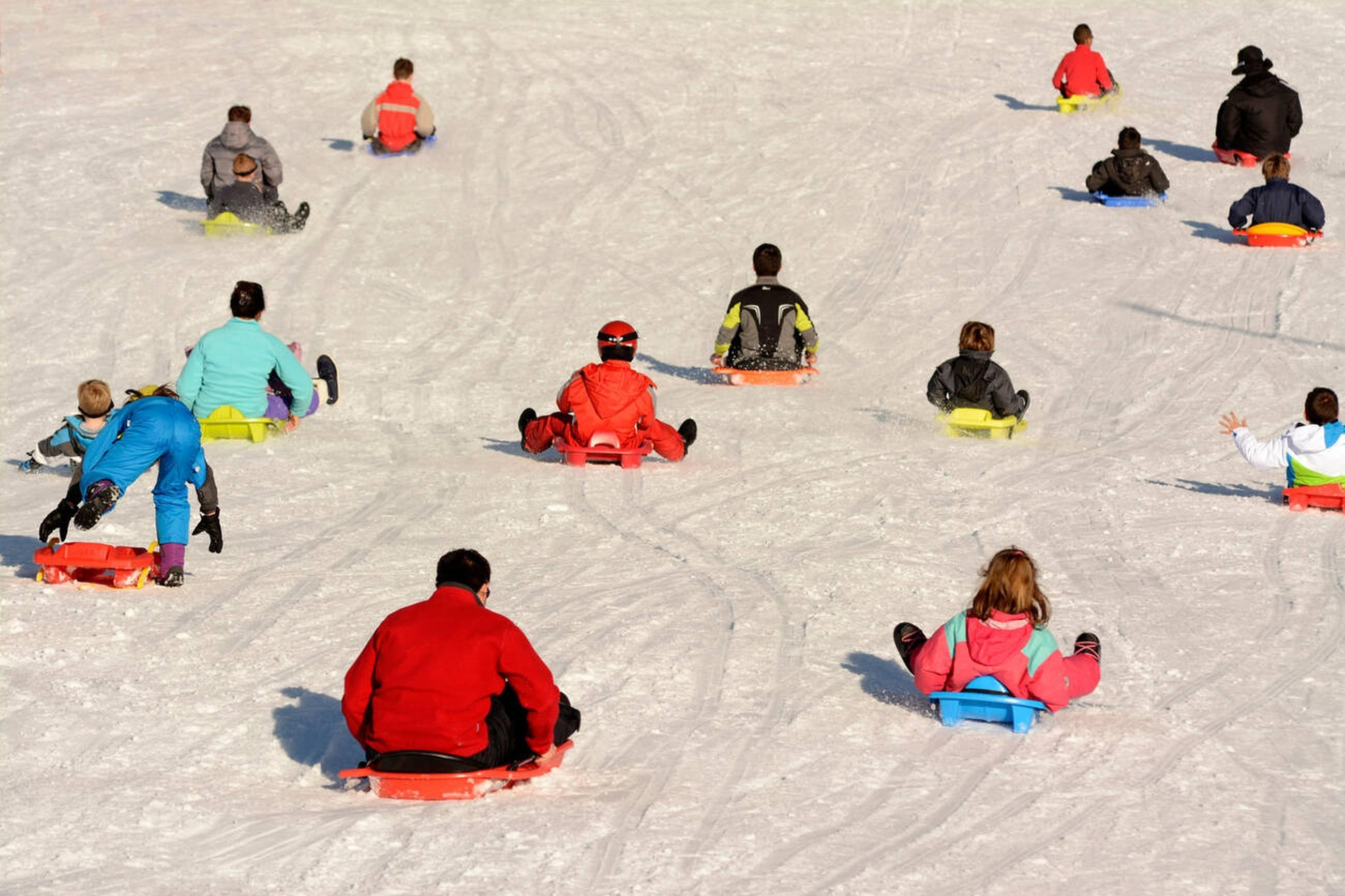 Try Snow Sledging