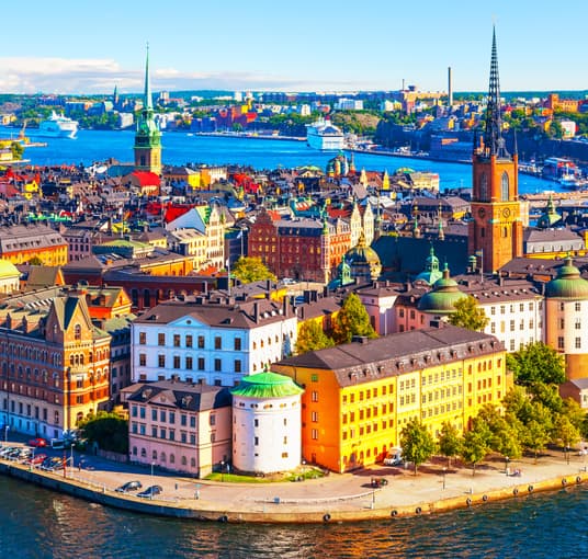 Aerial view of Gamla Stan, Stockholm