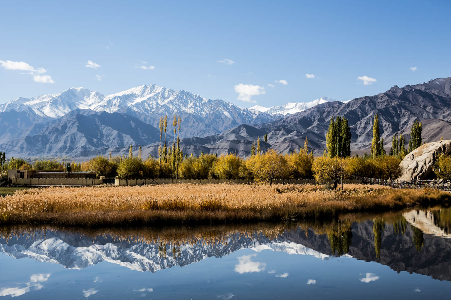 The scenic natural landscapes surrounding the valley
