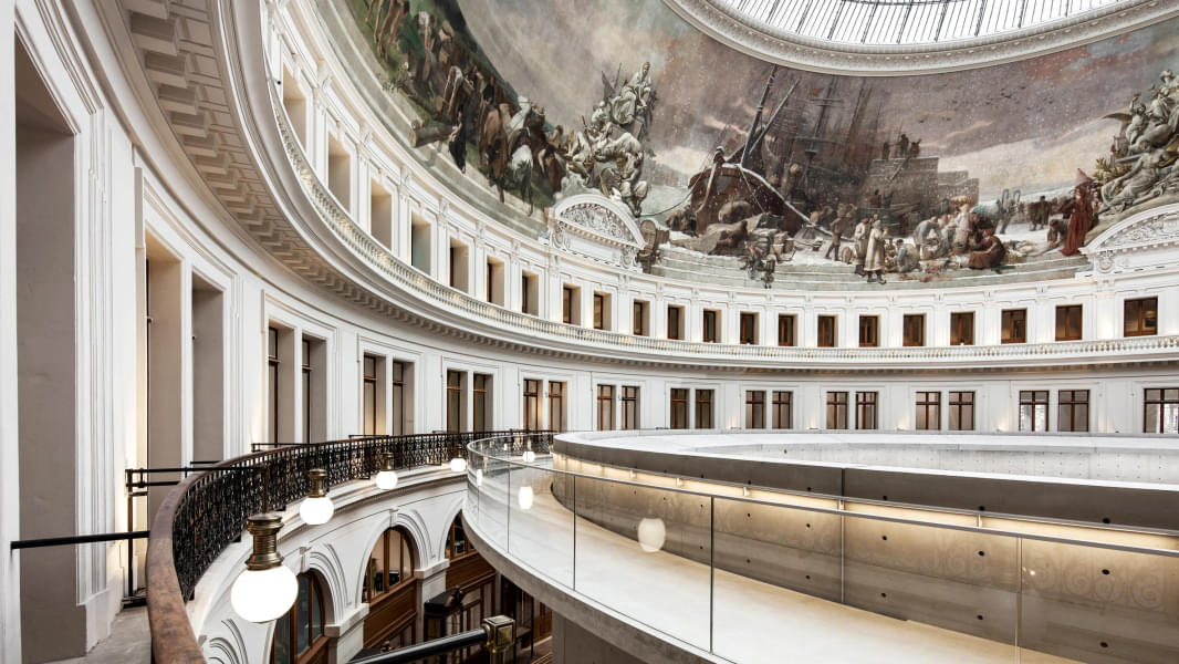 See the beautiful paintings surrounding the dome