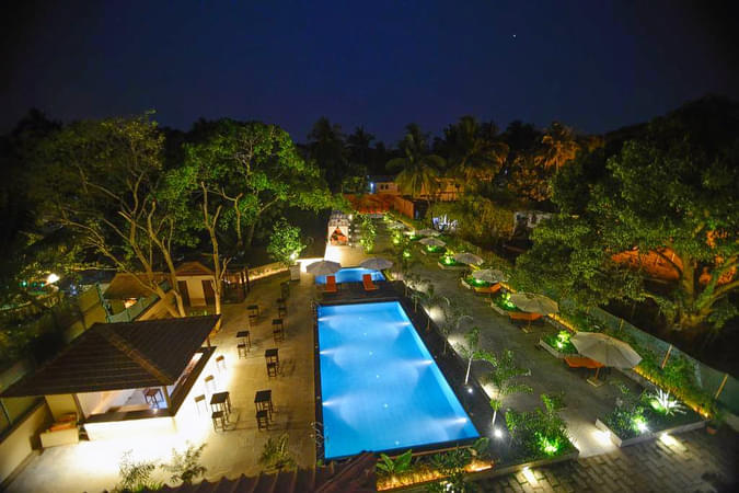 Aerial view of the resort