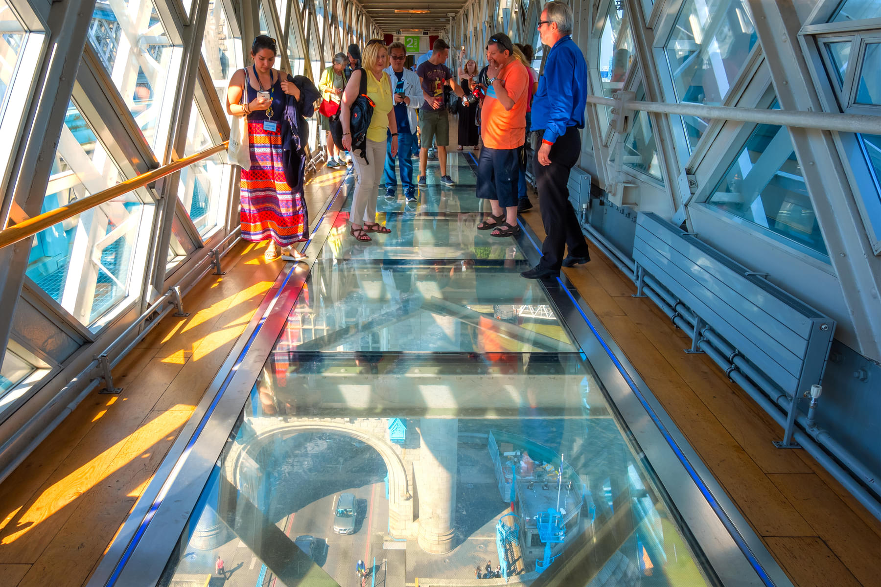 Enjoy this impressive glass walk tour on the Tower Bridge