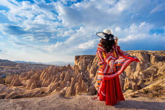 Woman overlooking the Dervent Valley