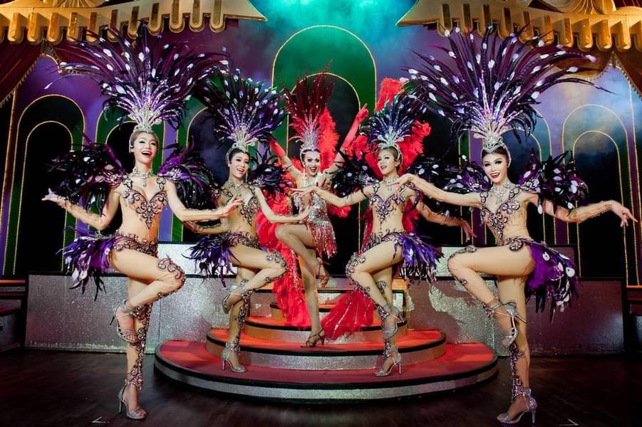 Watch as the performers dazzle you with a show of cabaret, dance, and upbeat music.