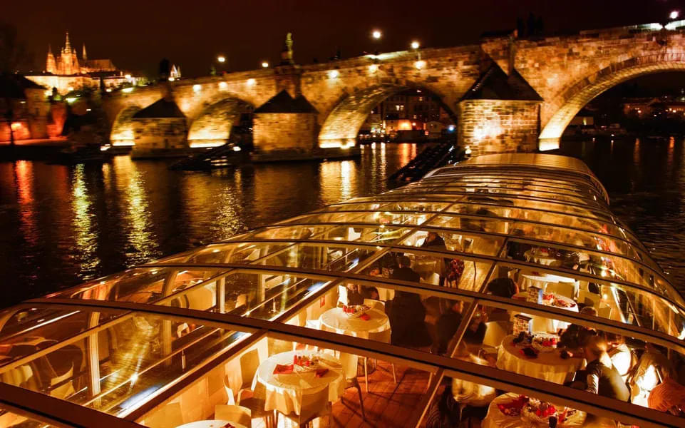 3-Hour Dinner Cruise on Open-Top Glass Boat