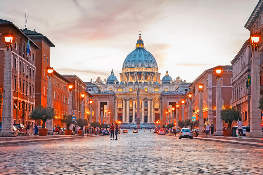 Admire the serene atmosphere of Saint Peter's Square
