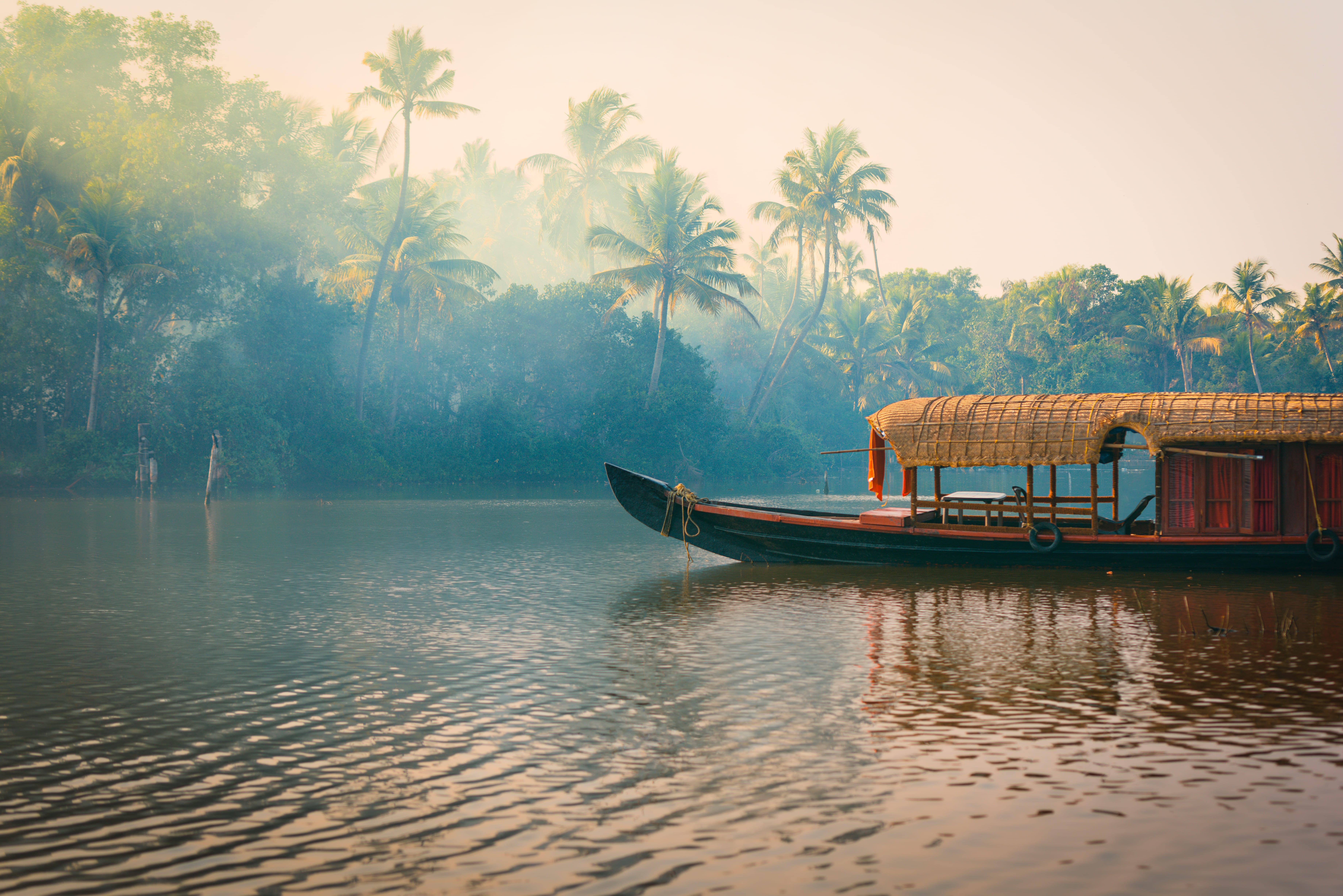 Houseboat in the backwaters of Alleppey