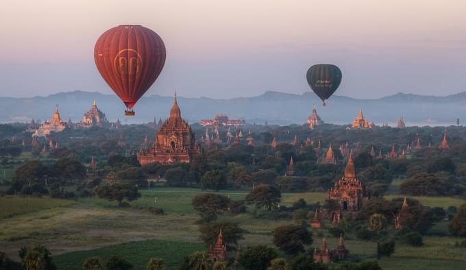 Hot Air Balloon in Myanmar