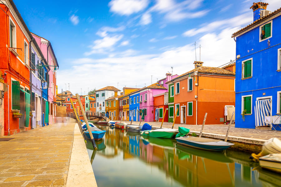 Admire the colorful houses at Torcello island