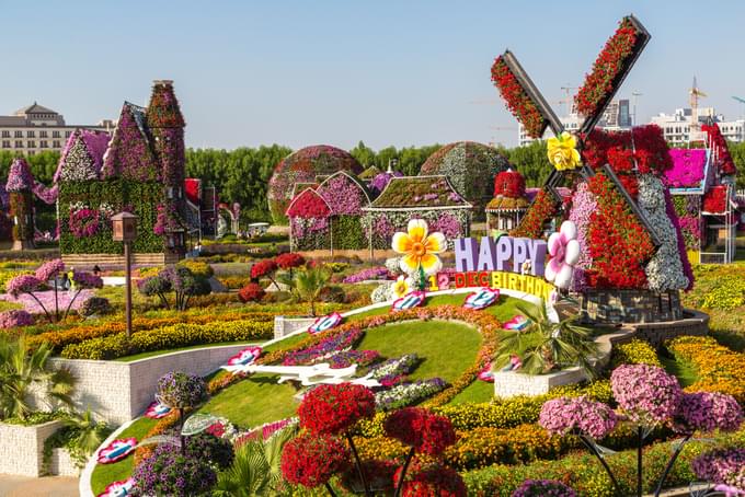 Floral Clock In Miracle Garden