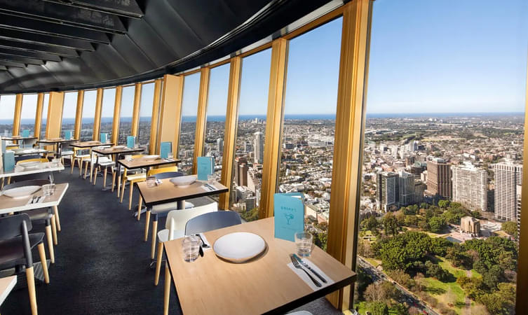 Immerse in 360-degree views as you dine high above the city at Sydney Tower Restaurant's 