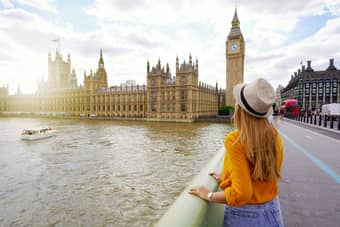 Girl admiring the Big Ben