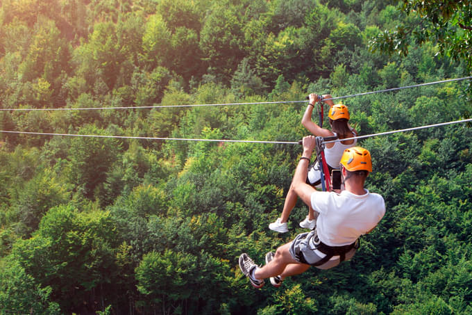 Zip-lining