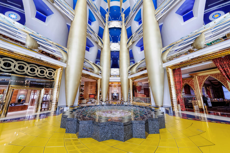 Move across the lobby of Burj Al Arab