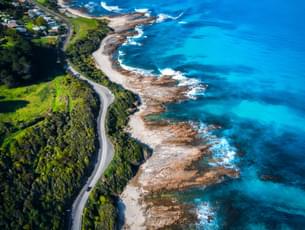 Aerial view of the Great Ocean Road