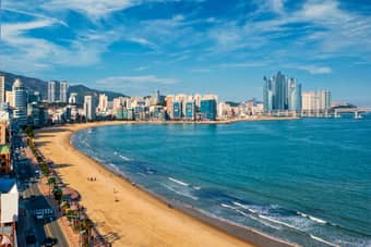 Capture stunning aerial views of Busan and Gwangalli Beach