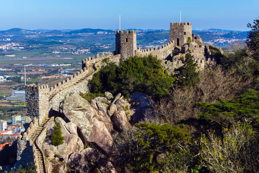 Aerial view of the Castle of the Moors.