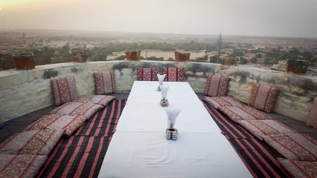 Romantic Rooftop Candle Light Dinner, Jaisalmer Image