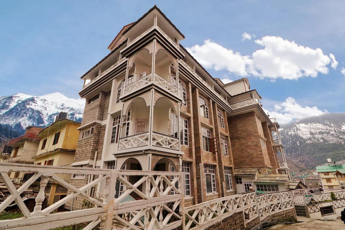 Exterior side view of the resort