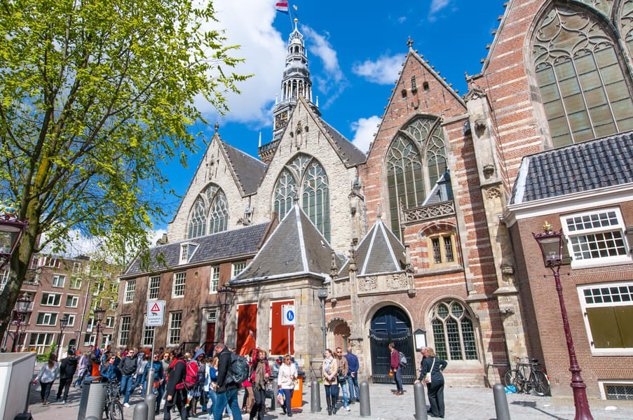 Oude Kerk (Old Church) in Amsterdam's red-light district
