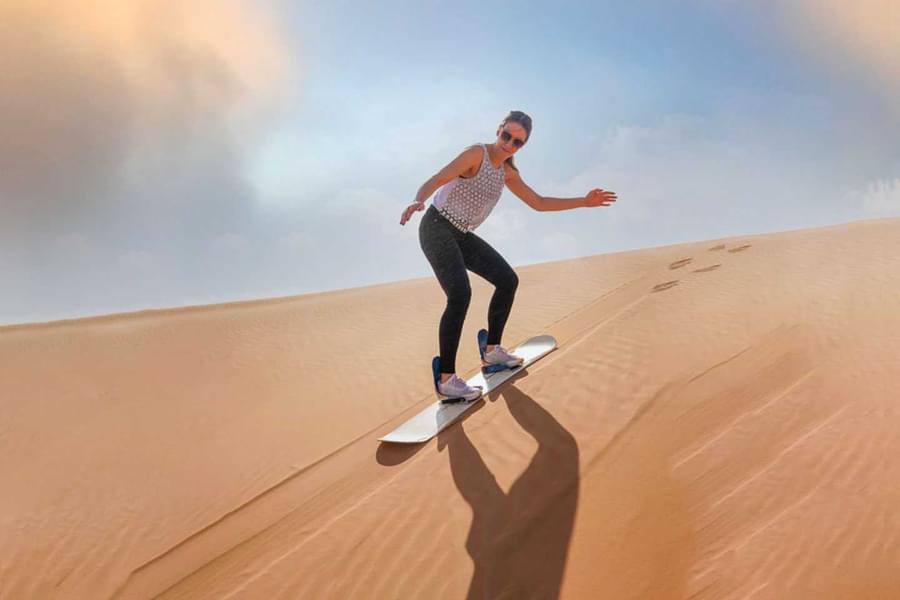 Enjoy sliding down the dunes on a Sandboard