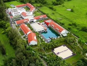 Aerial view of Planet Hollywood Beach Resort, Goa