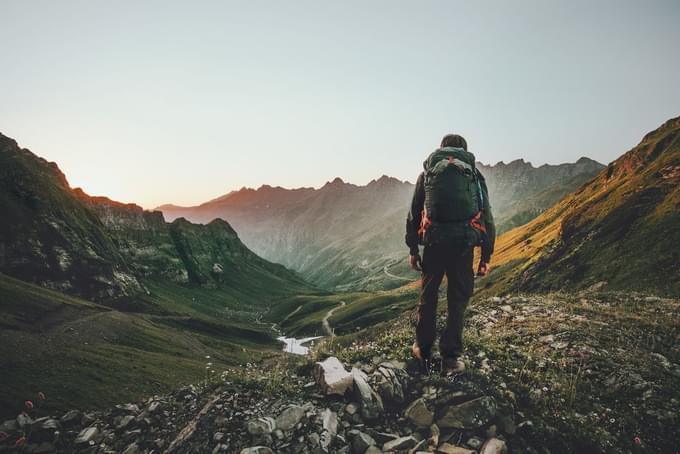 trekking up indrahar pass