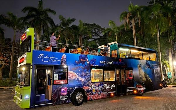 Get a comfortable ride in the double-decker bus