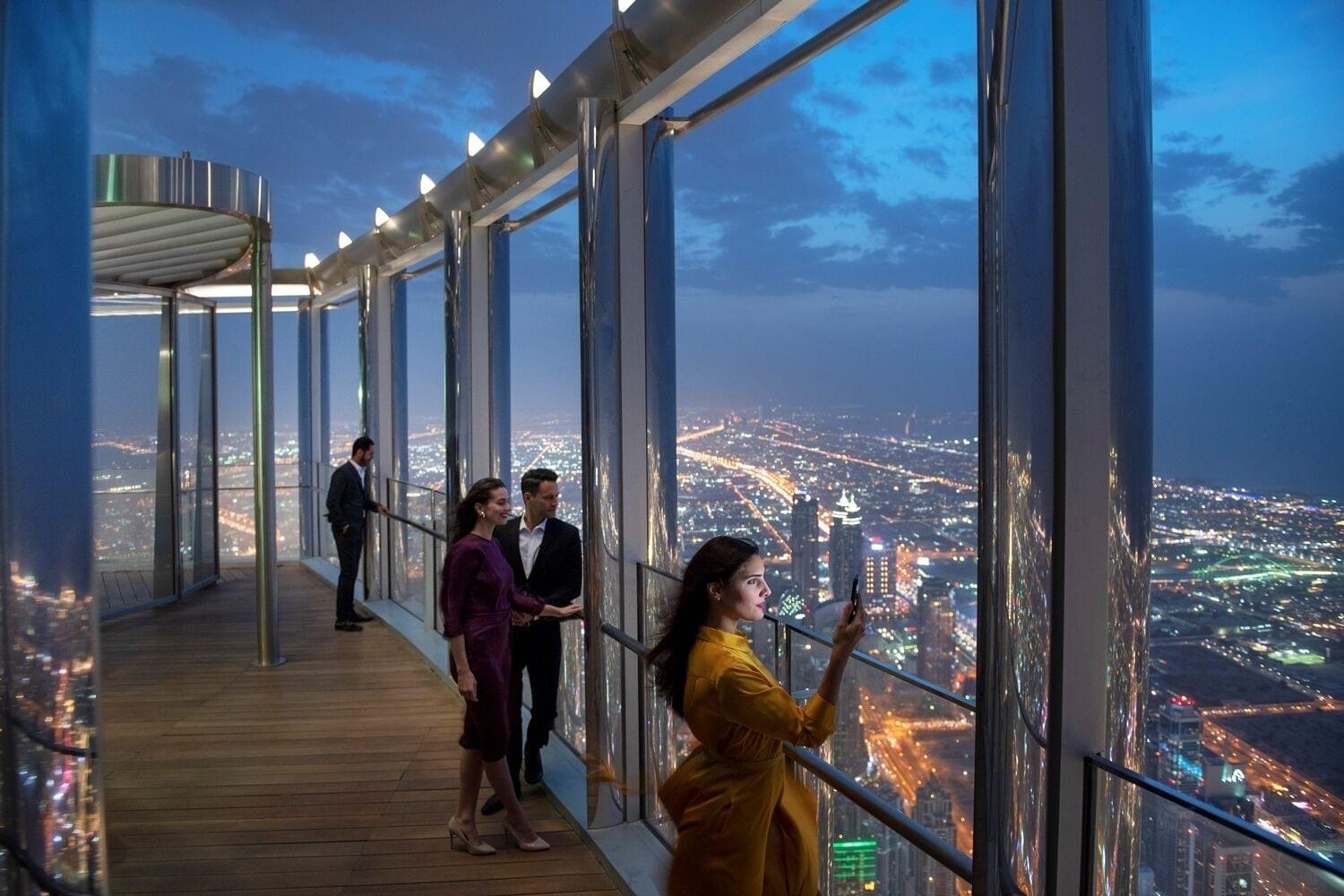 Admire the stunning views of the city from the 124th level