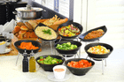 Salad and dressings served onboard (for representation only)