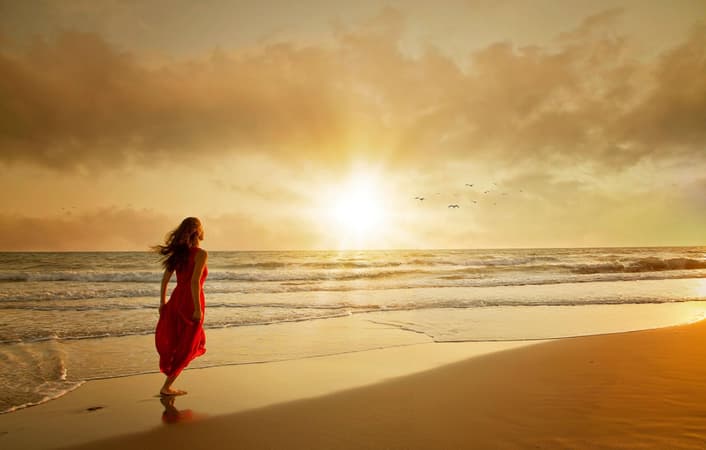 Tourist admiring the shores of Andaman Islands
