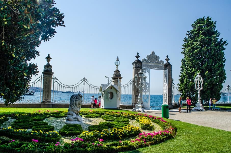 Bosporus strait from Dolmabahce palace complex