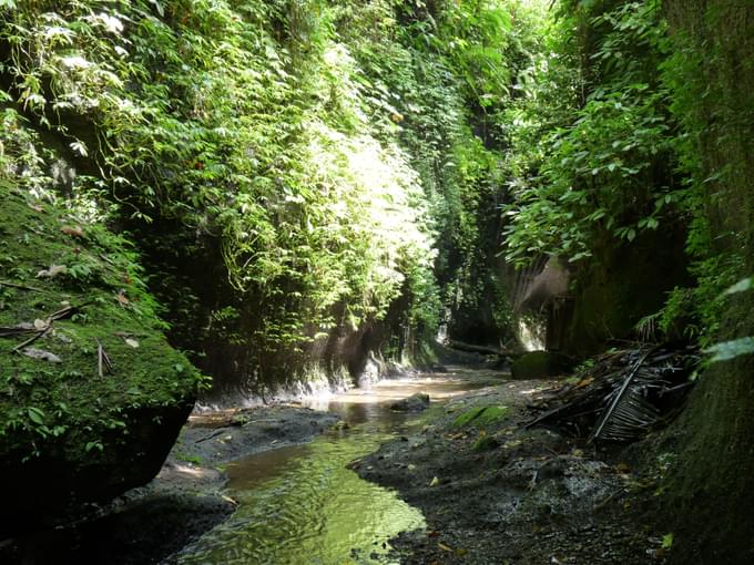 Sunrays at Tukad Cepung Waterfall