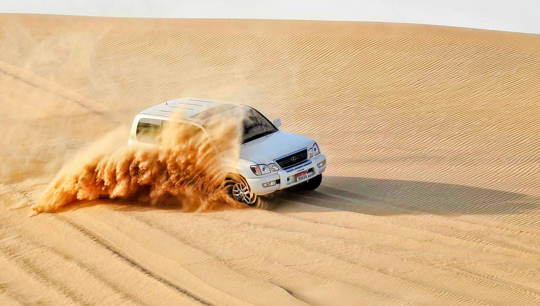 Dune bashing is the most fun part of the Desert Safari.