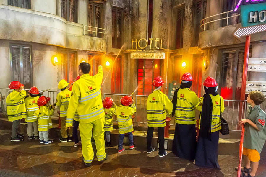 Children learn how to blowout the fire
