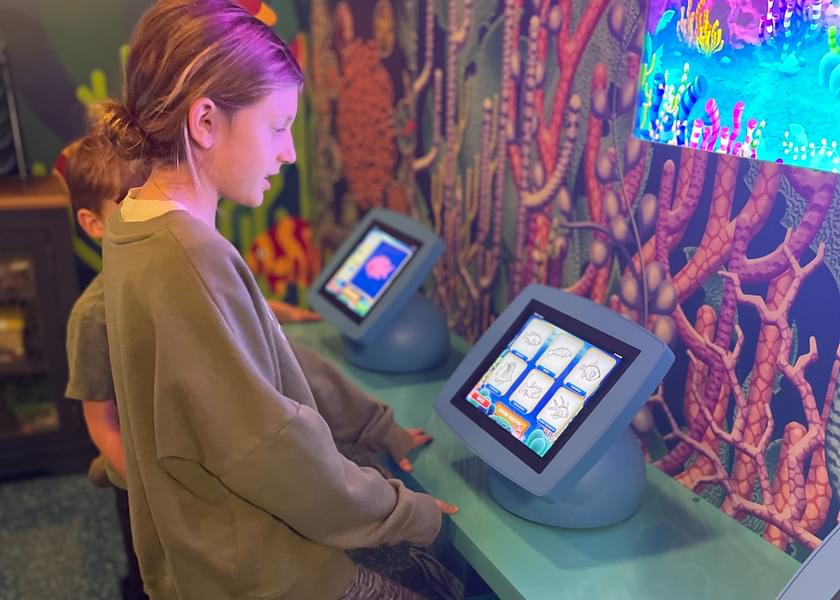 Learn about the history of the aquarium through digital gadgets