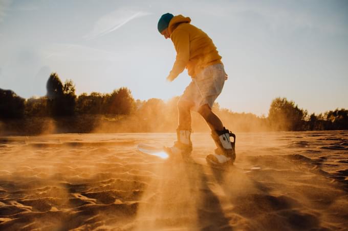 Sandboarding at Dubai